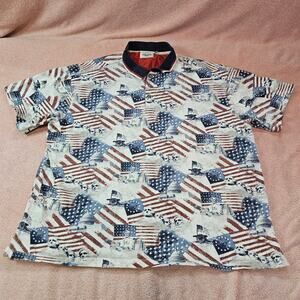 American Legacy Patriotic National Monuments All Over Print Polo Shirt